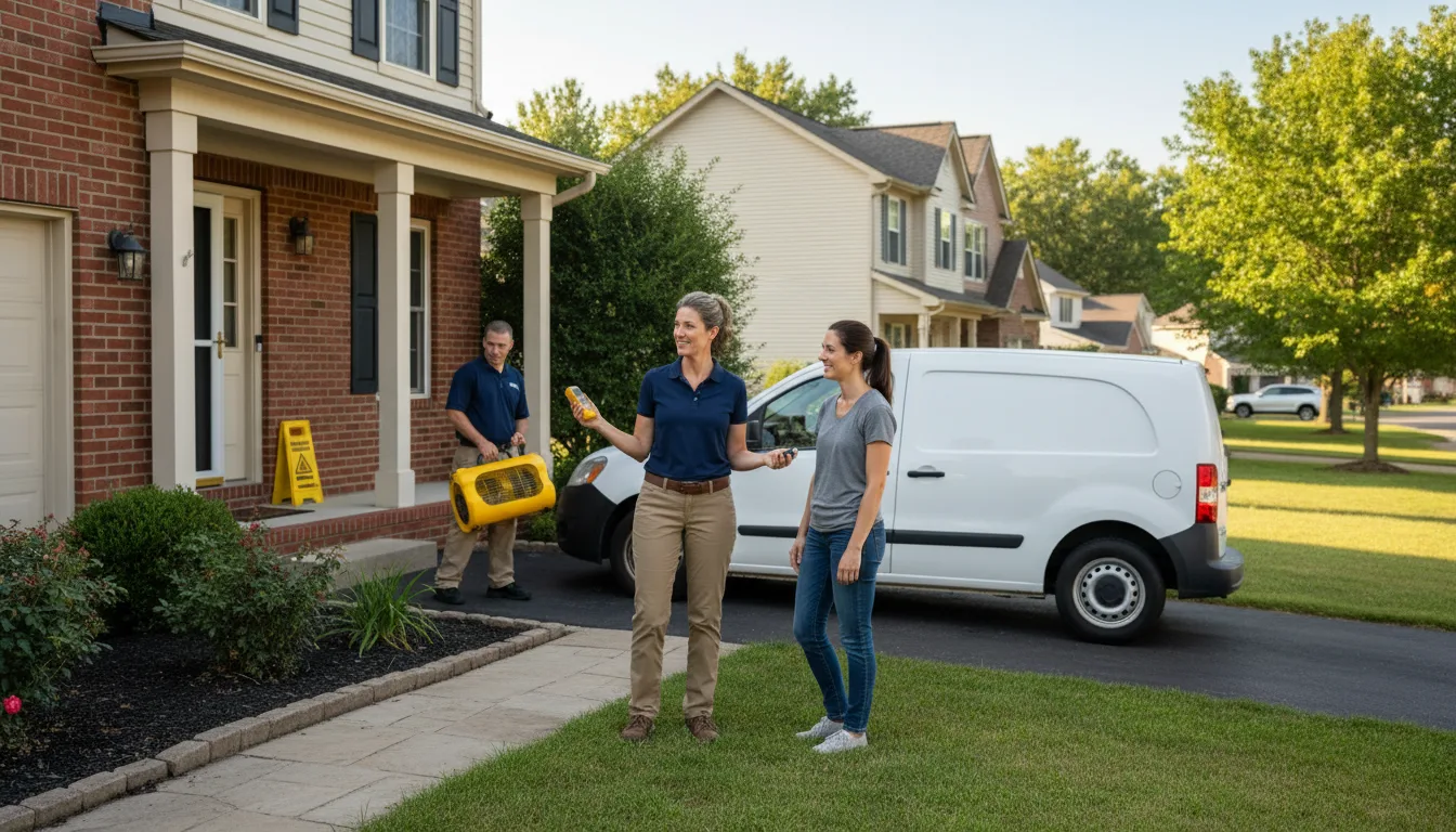 Water restoration image for Water Damage & Restoration Services in Lewisville, OH